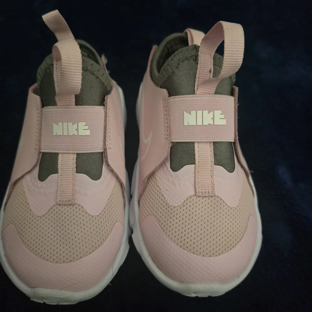 Nike Kids Pink Slip-On Sneakers with Hook Strap